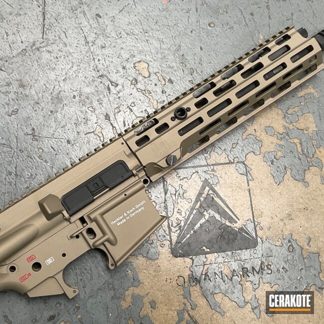 Hk Recieverset Coated With Cerakote In Gold