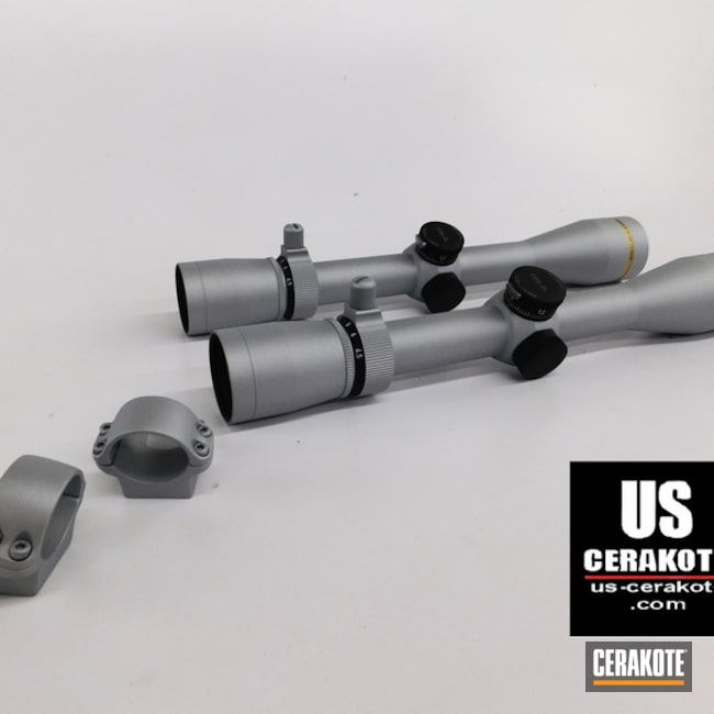 Leupold Scopes And Ruger Rings Cerakoted In Crushed Silver