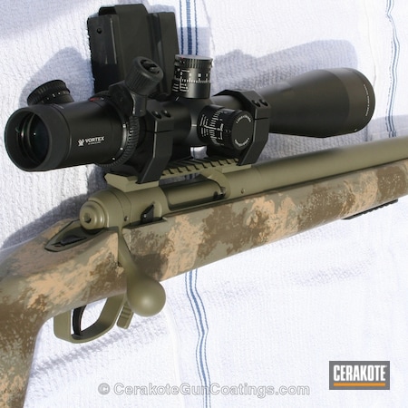 Powder Coating: Bolt Action Rifle,6.5 SAUM,APA Sage H-205,Manners T2 Forest Camo