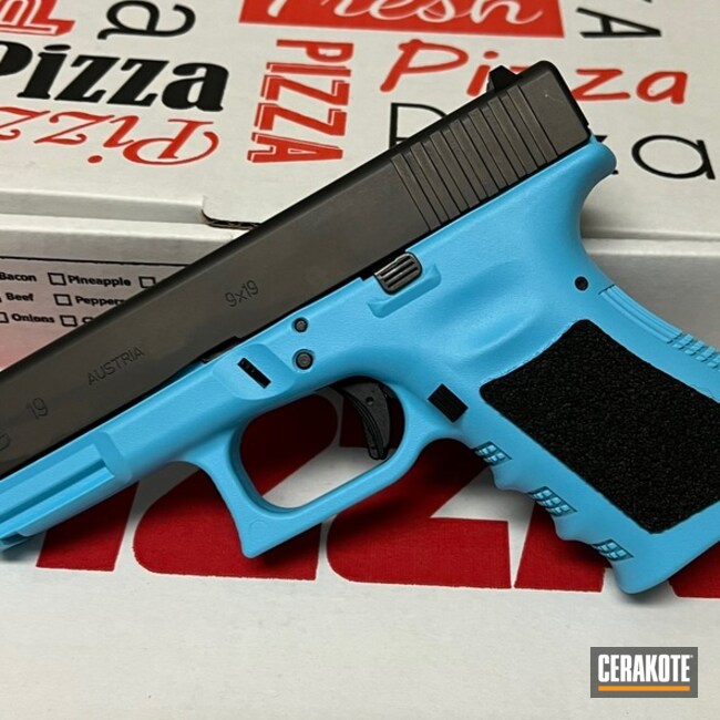 Blue Raspberry G19 Coated With Cerakote In Blue Raspberry