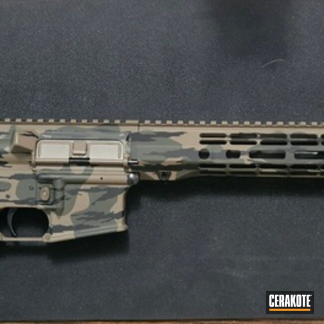 Tiger Stripe Coated With Cerakote In H-190, H-236 And H-265
