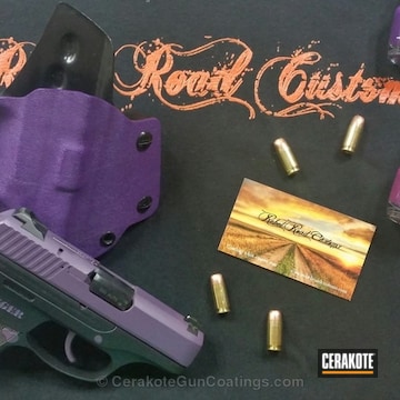 Cerakoted Custom Mix Of H-217 Bright Purple With H-146 Graphite Black And H-221 Crimson