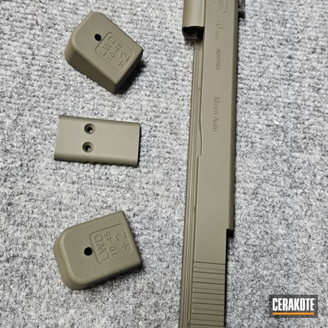 Glock 40 Slide, Optic Plate And Mag Extensions Done In Magpul Odg