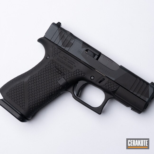 Urban Dazzle Slide, Black Frame Finish On Glock 43x