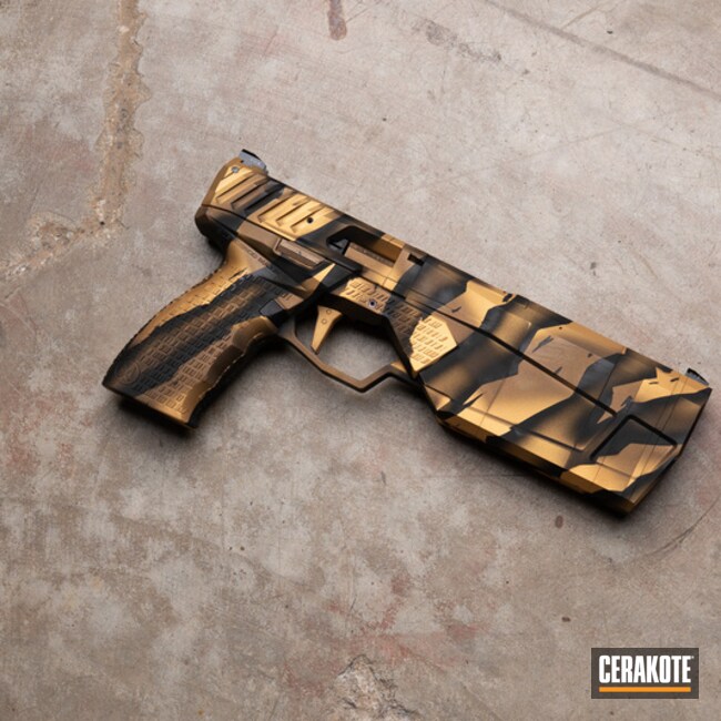 Gold Tiger Stripe Finish On Maxim 9