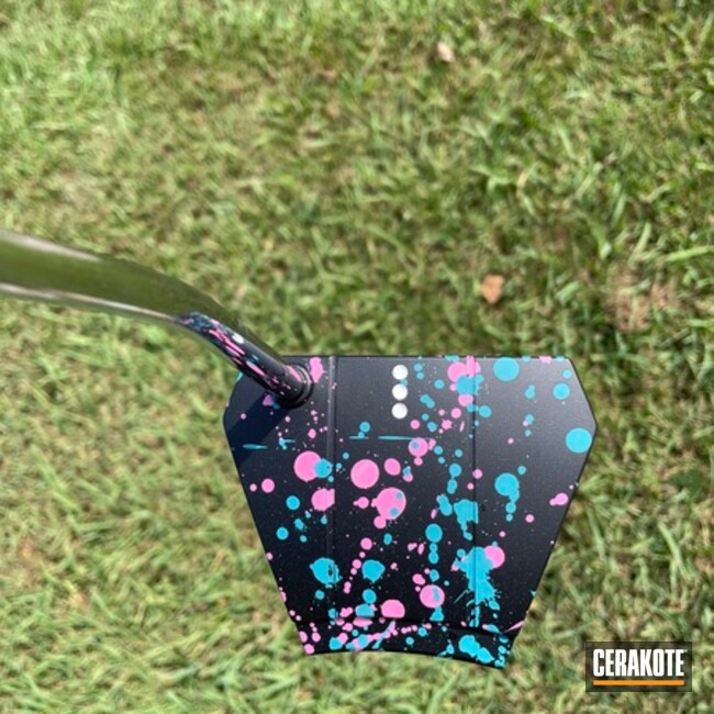 Prison Pink, Graphite Black And Aztec Teal Splatter Putters
