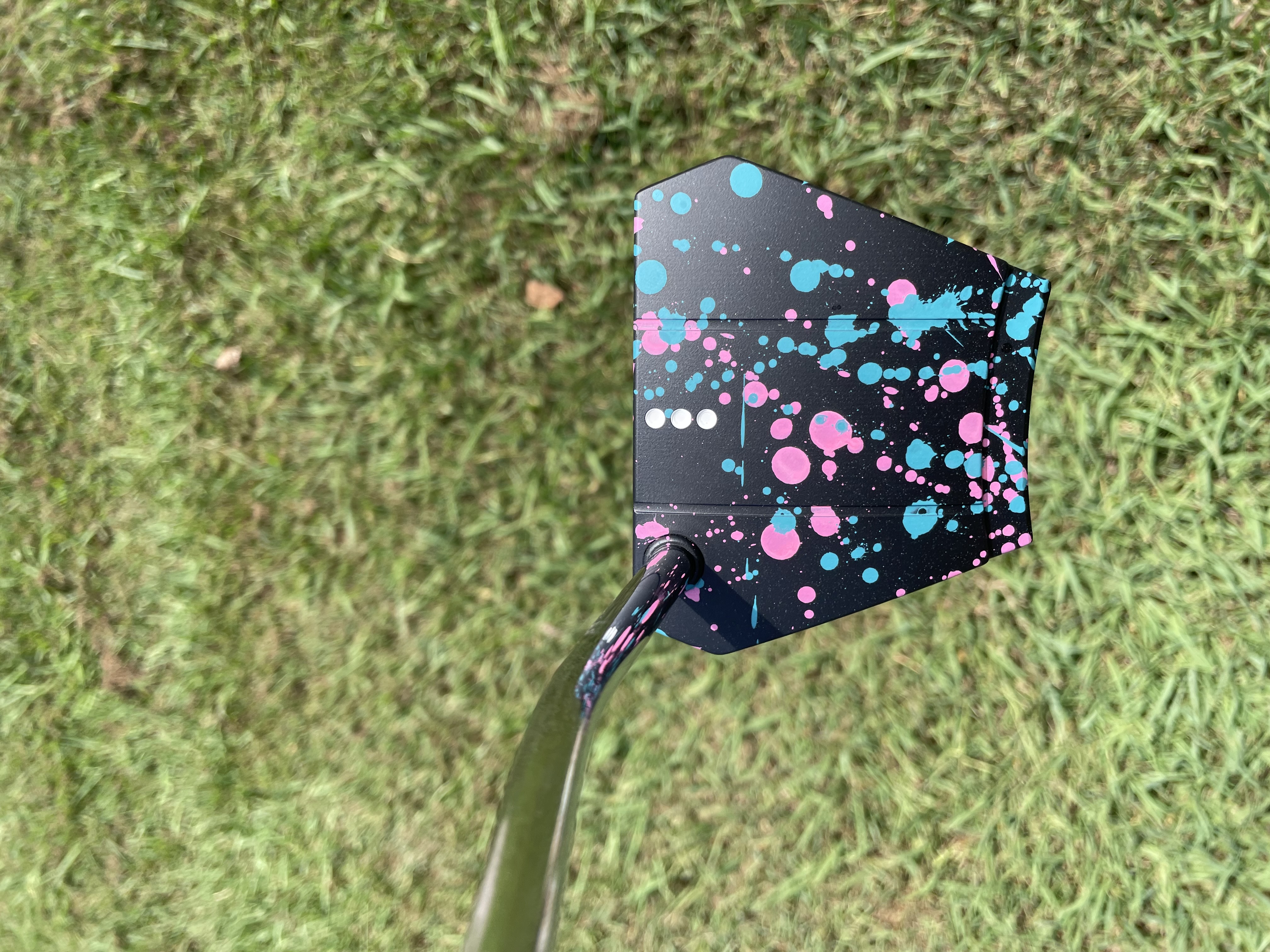 Pink Graphite Splatter Putters using a Prison Pink, Graphite Black and Aztec Teal ...