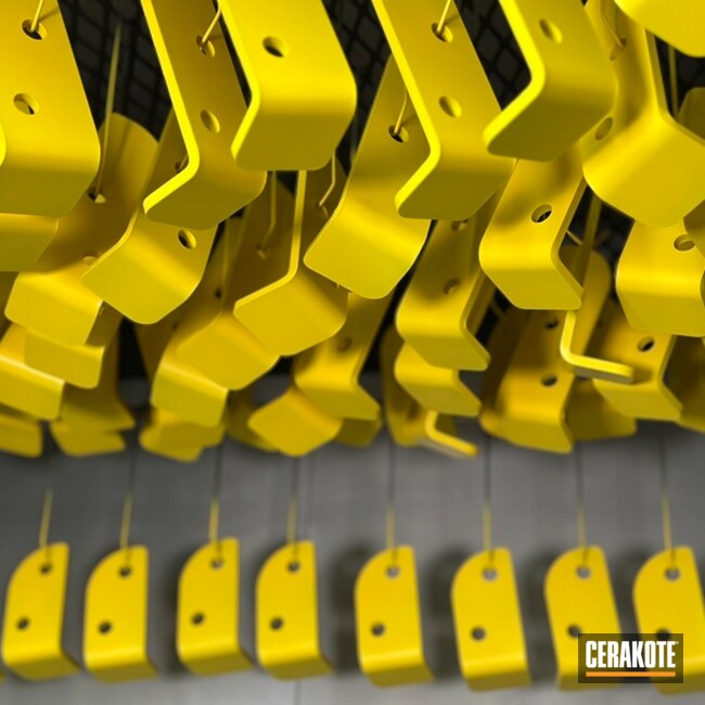 Yellow Bracket Coated With Cerakote
