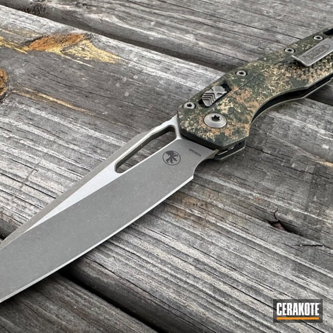 Microtech Coated With Cerakote In H-258 And H-267
