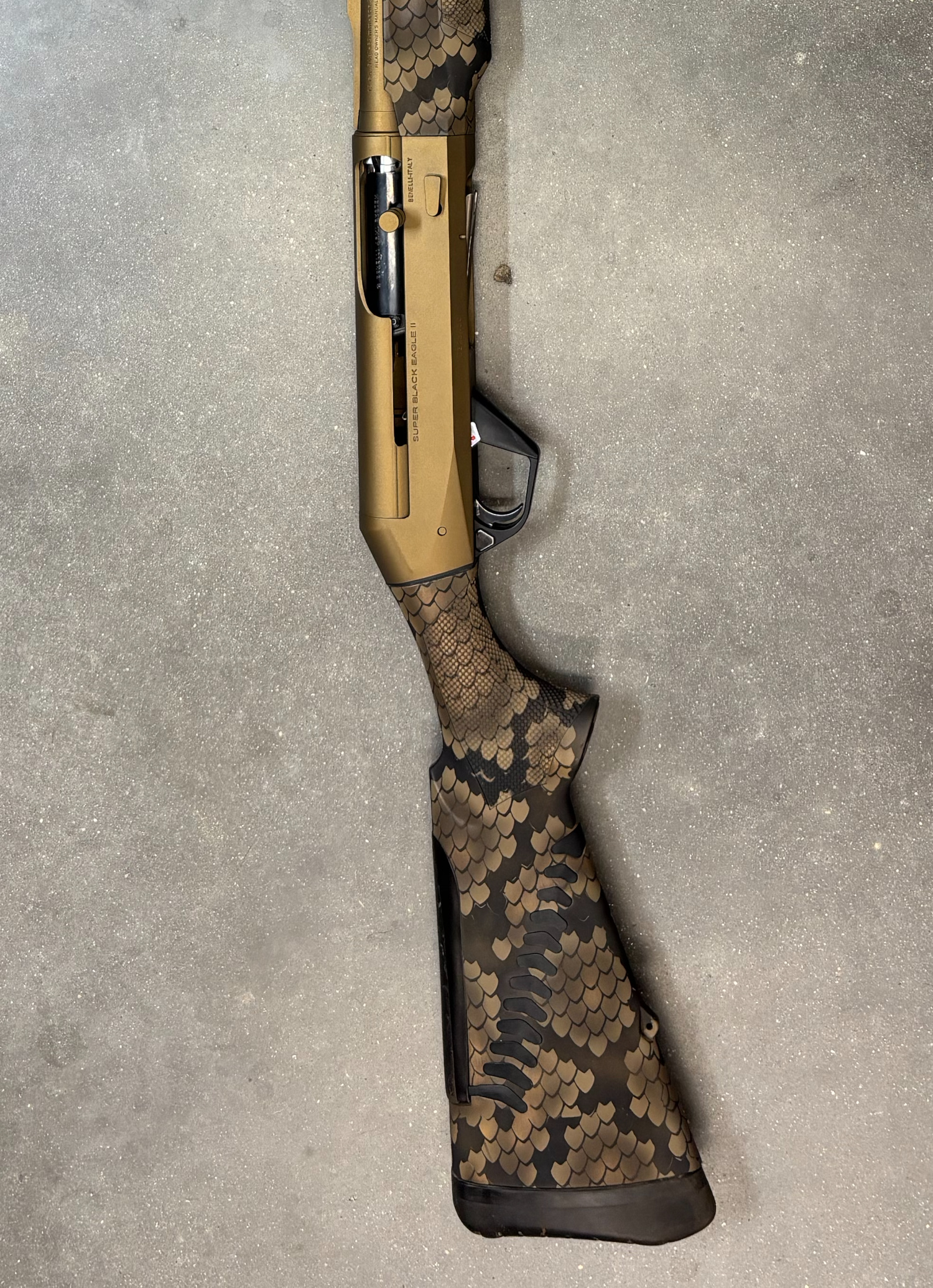 Custom H Snakeskin Camo Shotgun | Cerakote