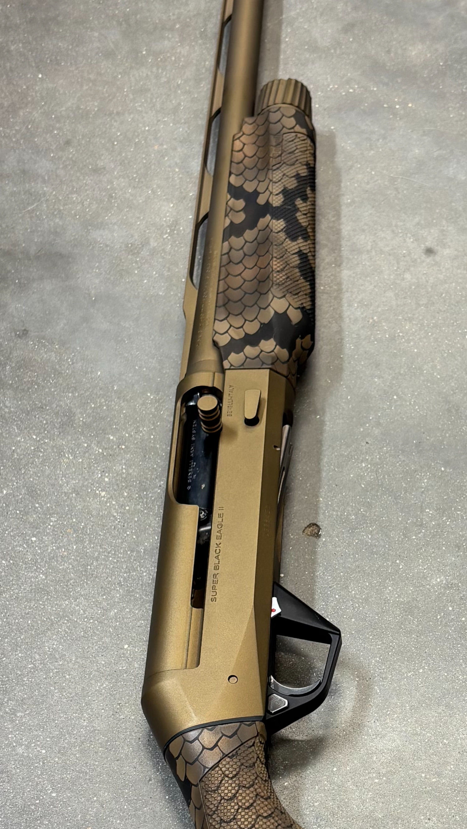 Custom H Snakeskin Camo Shotgun | Cerakote