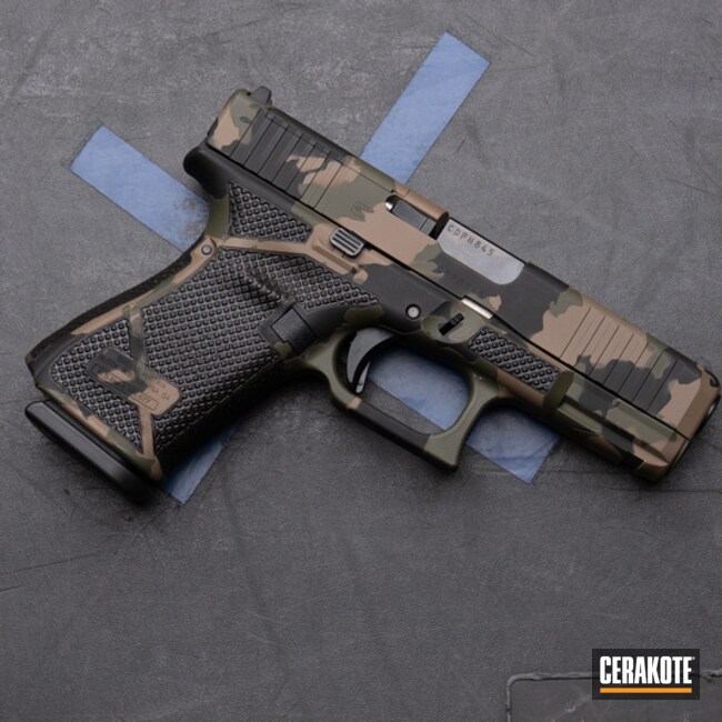 Custom G19 Woodland Ripped Camo