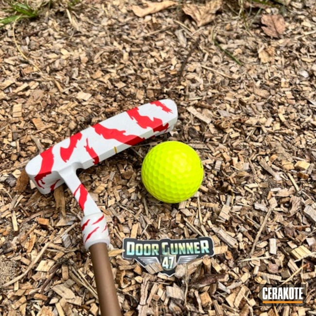 Golf Coated With Cerakote In Frost, Usmc Red, Corvette Yellow And Copper Brown