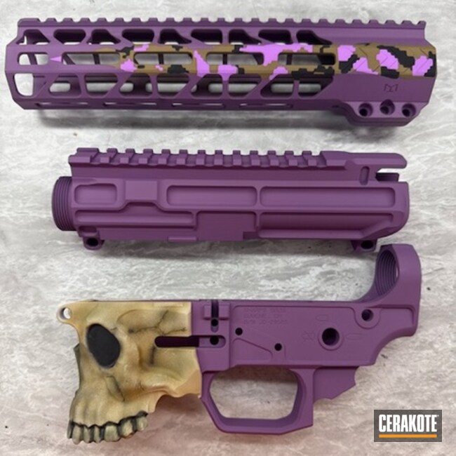Purple Ar W/ Airbrushed Scull