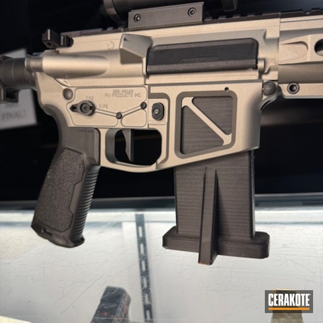 Ar15 Coated With Cerakote In Titanium