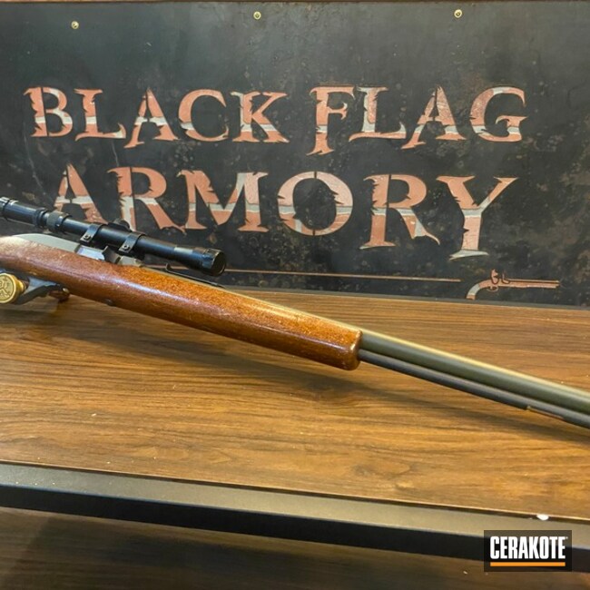 Marlin Model 60 Cleaned Up And Coated In Sniper Green And Armory Black.