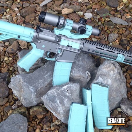 Powder Coating: Tactical Rifle,Stainless H-152,Robin's Egg Blue H-175
