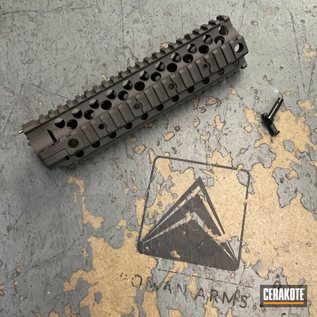 Ar Handguard Coated With Cerakote In E-100