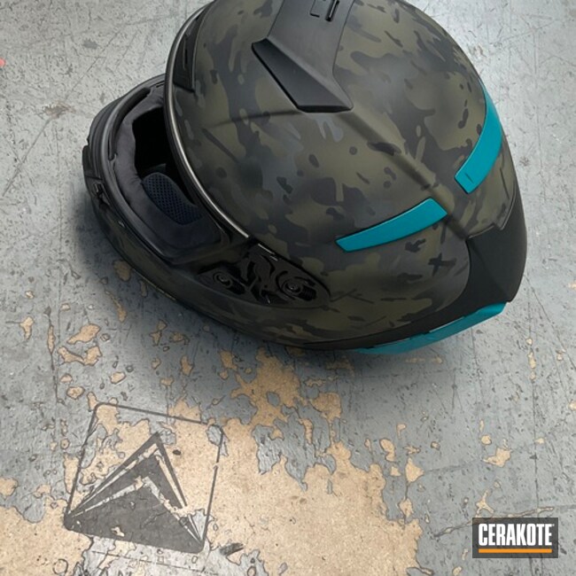 Custom Helmet Coated With Cerakote