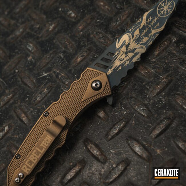 Custom Knife Coated With Cerakote
