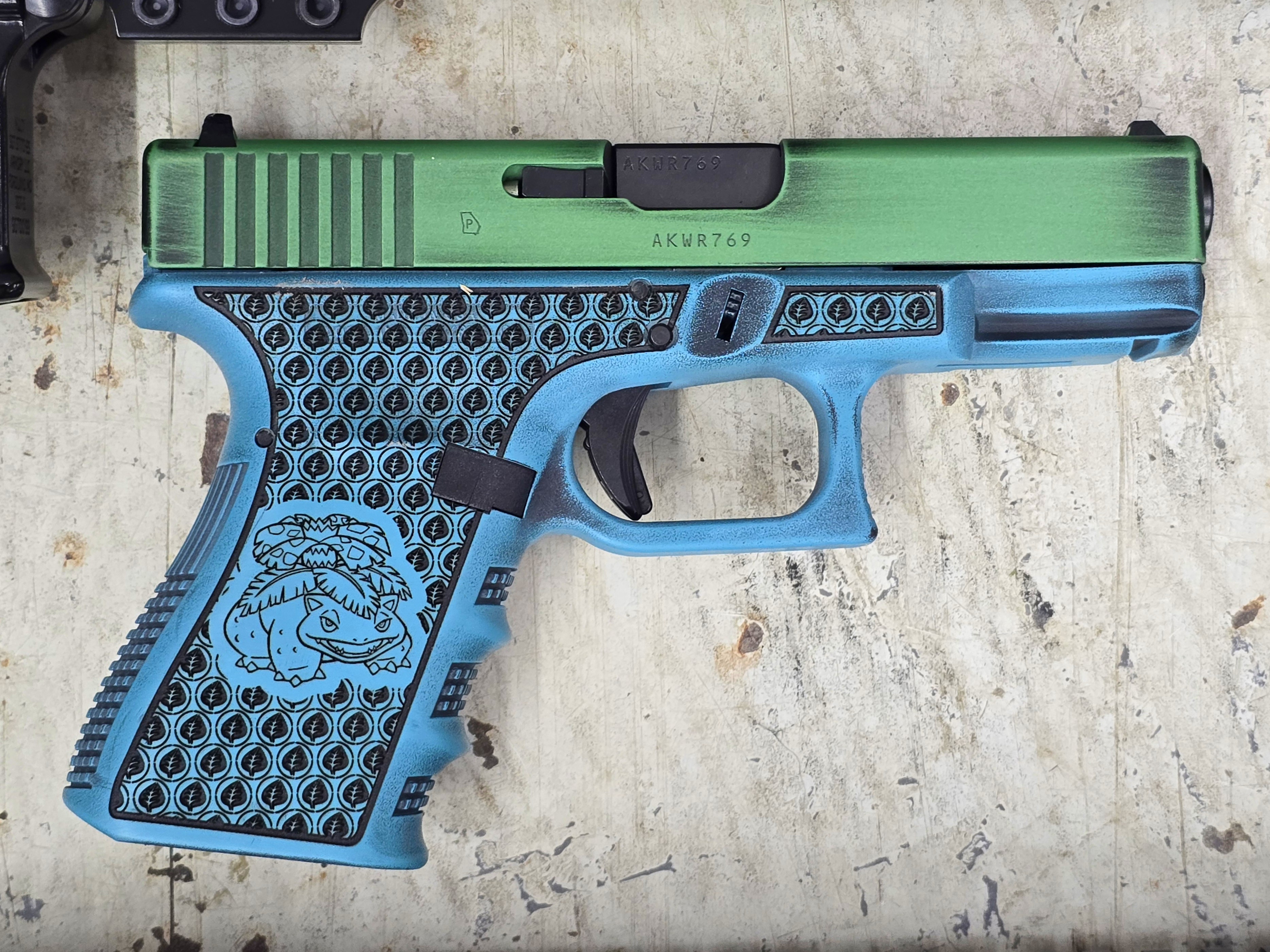 Aztec Mamba Venusaur Pokemon AR-15 & Glock 19 Combo | Cerakote