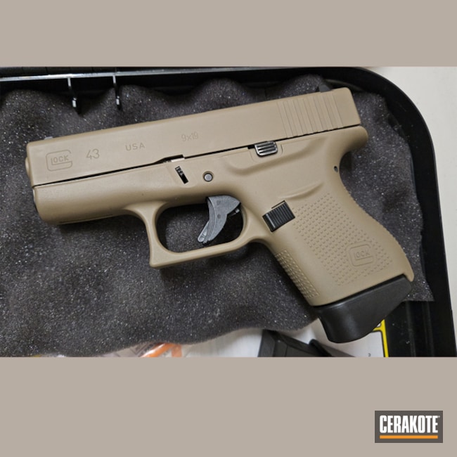 Glock 43 Painted In Magpul Fde