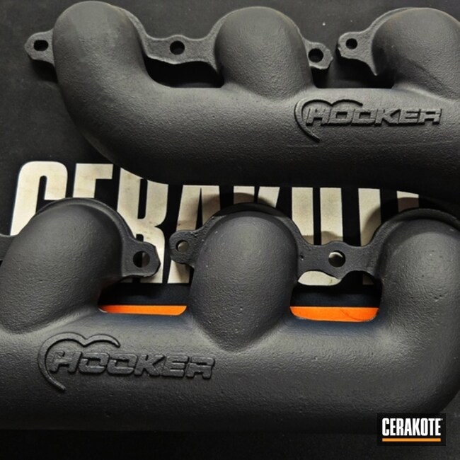 Headers Coated With Cerakote In Cerakote Glacier Black
