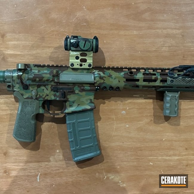 Custom Camo Coated With Cerakote In H-190