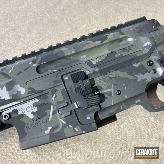 Custom Green Grey Camo On Cmmg Br4