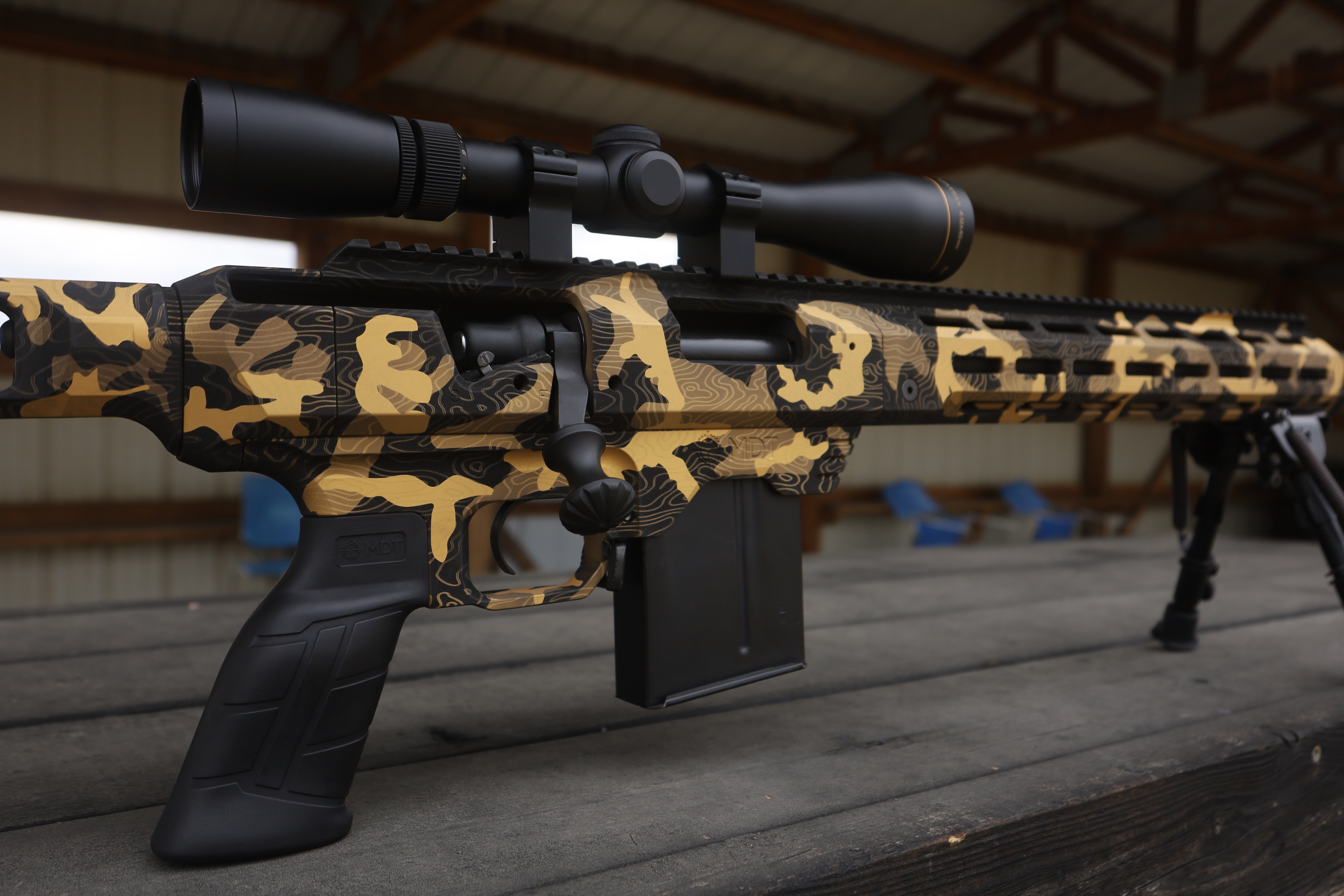 Topographic Rifle Remington 700 in MDT Tac 21 chassis system | Cerakote