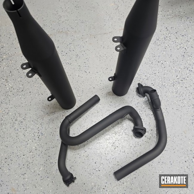Motorcycle Exhaust Coated With Cerakote