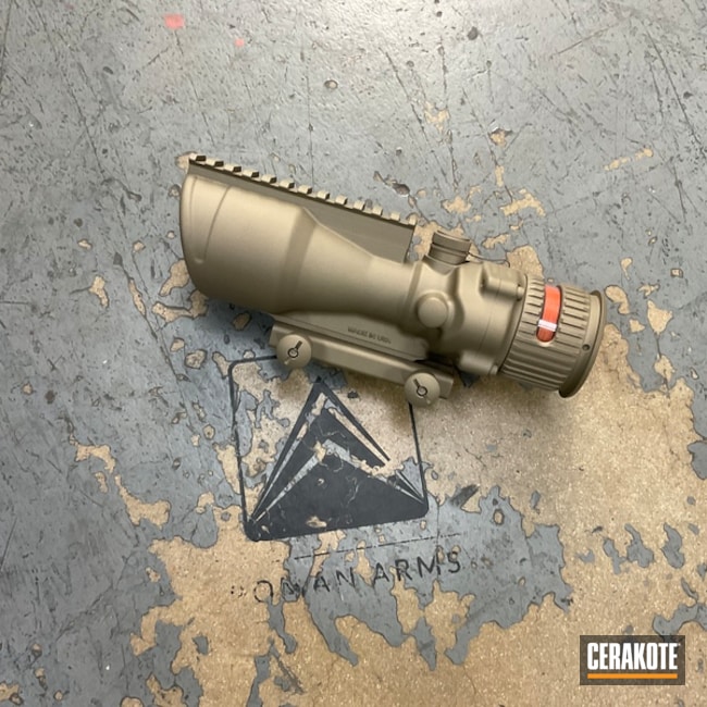 Acog Coated With Cerakote In Gold