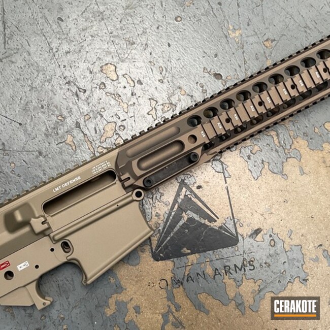 Smoked Glonze Coated With Cerakote In Smoked Bronze And Gold