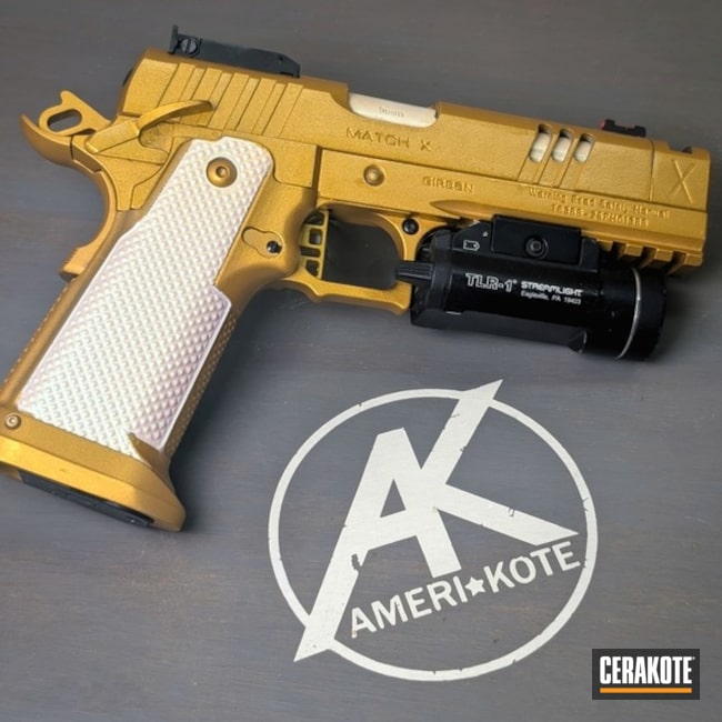 Custom 1911 Gold And Bright White With Fx And Pearl Color Shift
