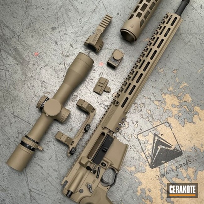 Fde Ar!5 Coated With Cerakote In H-267