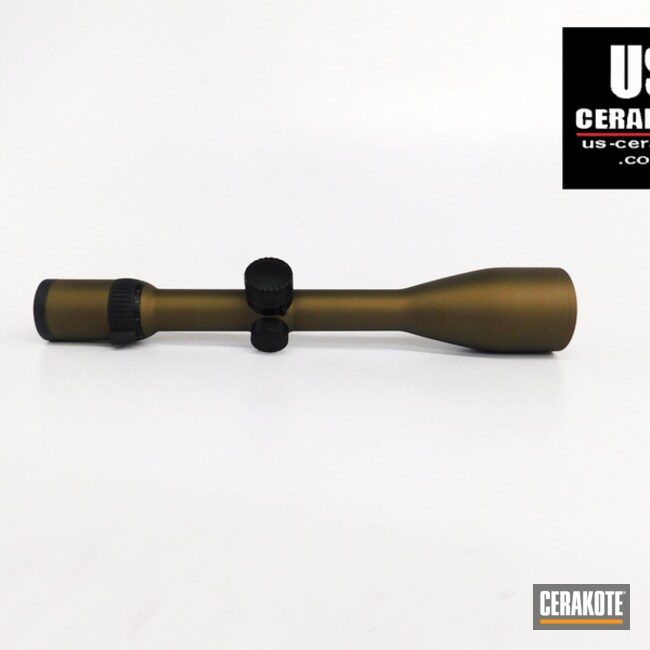 Swarovski Scope Cerakoted In Burnt Bronze