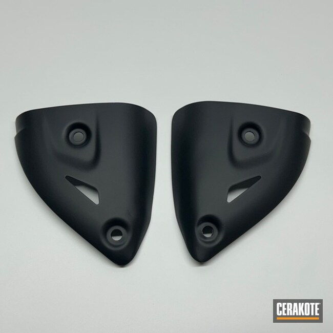 Ducati Exhaust Shields In C-7600 Glacier Black 