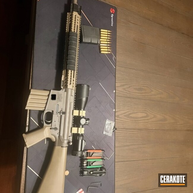 Ar-15 Coated With Cerakote In Earth And Fde