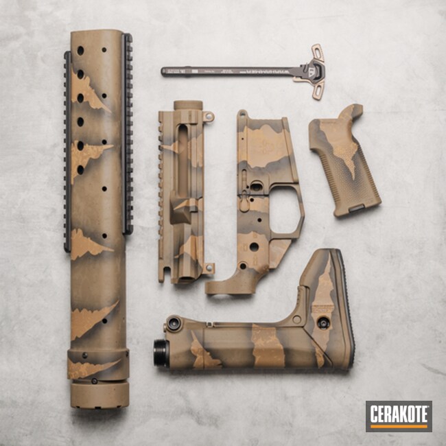 Troy® Coyote Tan And Plum Brown Ar15 Build Tigerstripe