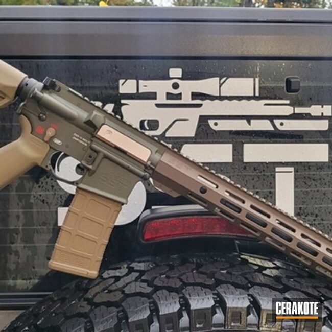 Ar15 Coated With Cerakote In H-258, F-119, H-136 And H-167