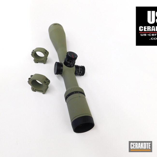 Vortex Scope Coated With Cerakote In Hazel Green