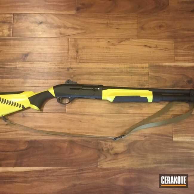 Dewalt Benelli Coated With Cerakote In Corvette Yellow