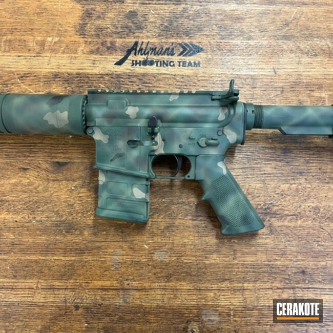 Custom Woodlands Camo On A Ar-15