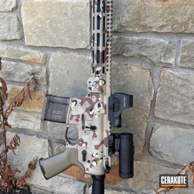 Coated With Cerakote  Chocolate Chip Ar15