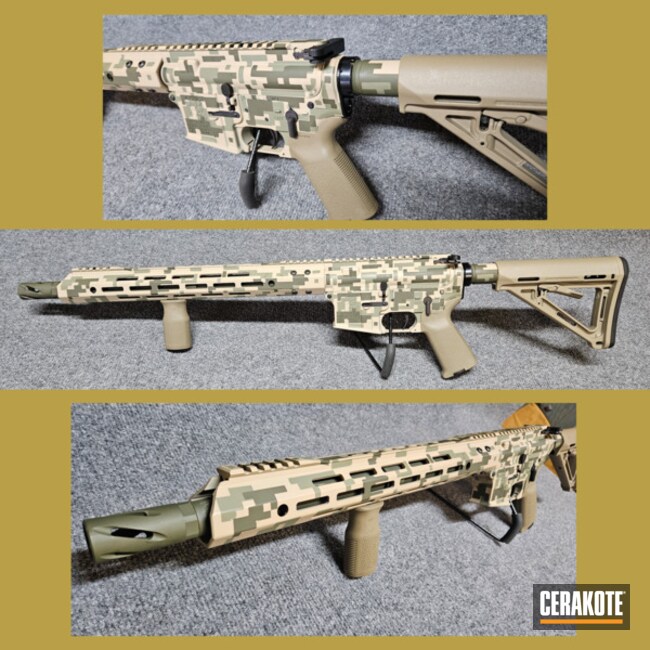 50 Beowulf Ar Painted In Digital Desert Camo