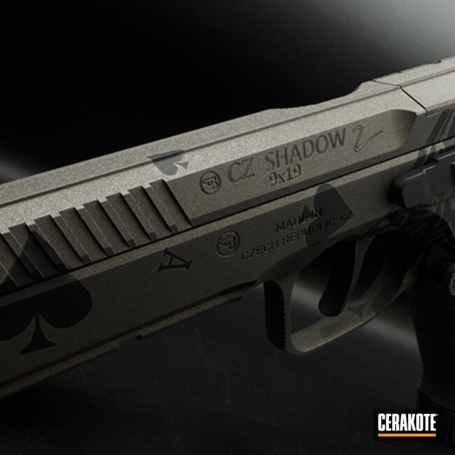 Cz Shadow 2 Coated With Cerakote In H-146 And H-237