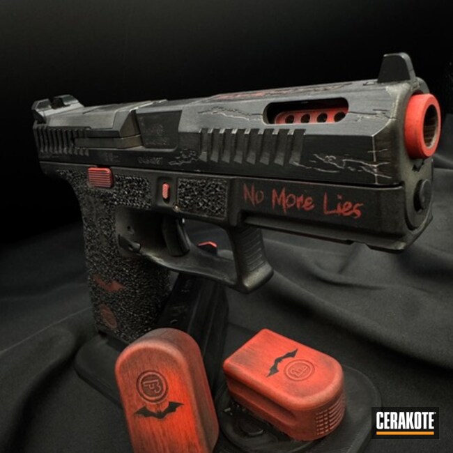 Armor Black And Firehouse Red Bats