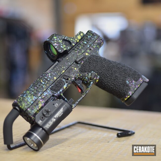 Custom Splattered P-10 C W/ Custom Stippling