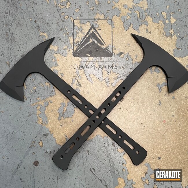 Hatchets Coated With Cerakote In H-190