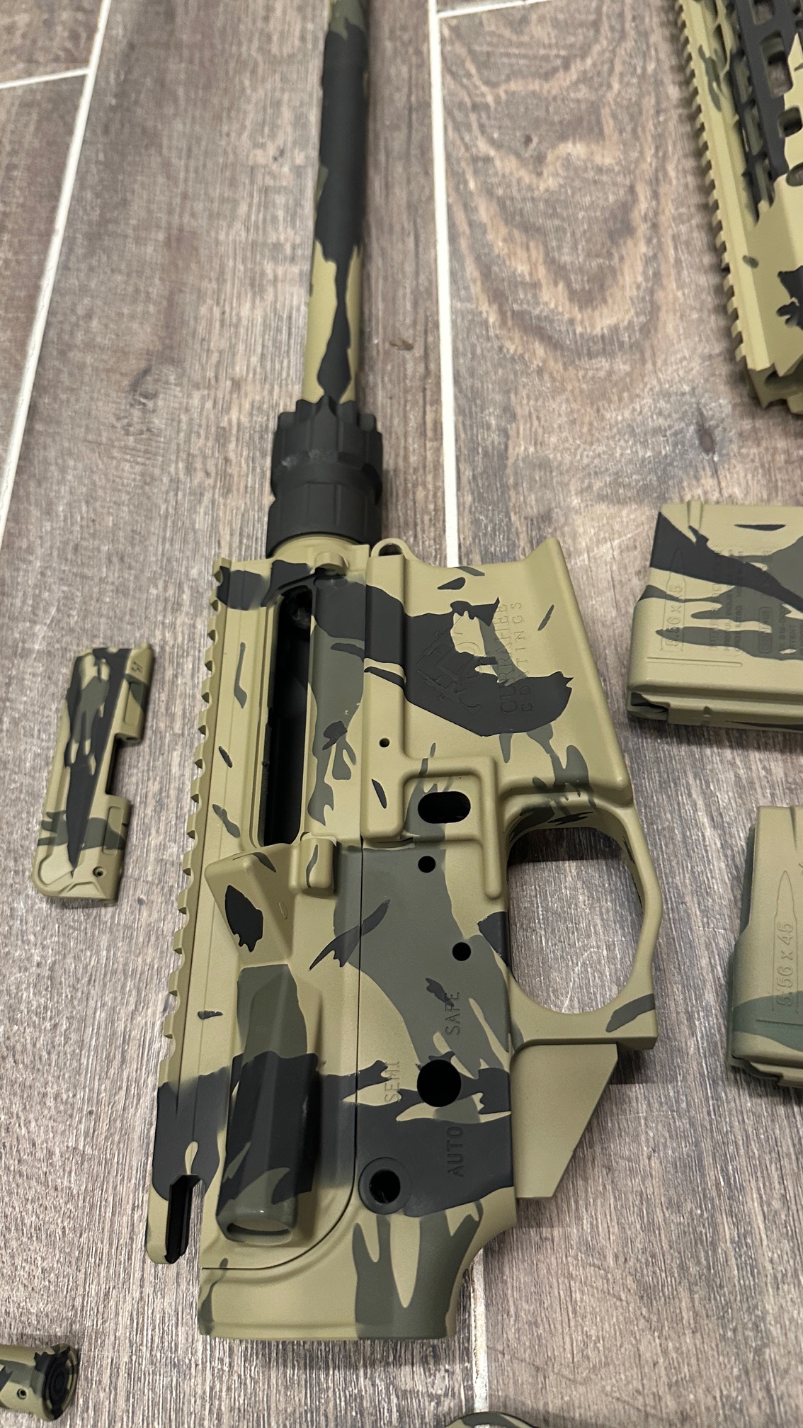 B5 Rhodesian Vietnam Tiger Stripe AR Custom Patterning | Cerakote